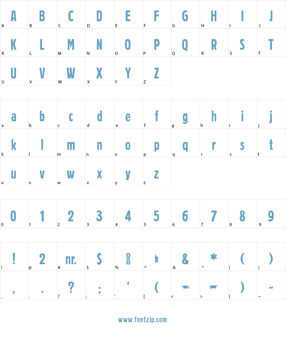Prager Headlines Font Character